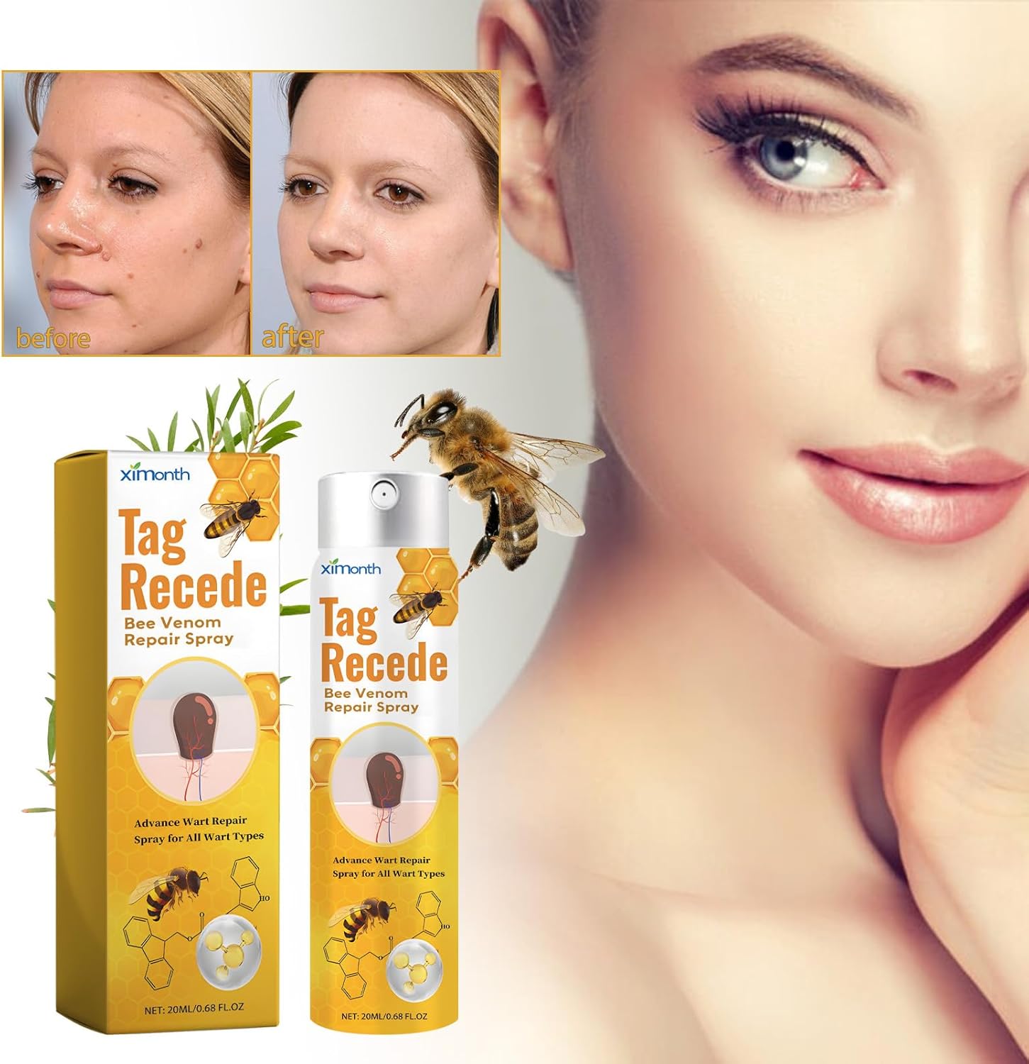 Tag Recede Bee Venom, Tag Recede Bee Venom Treatment Spray,  (1 Piece) Ezi Gadgets