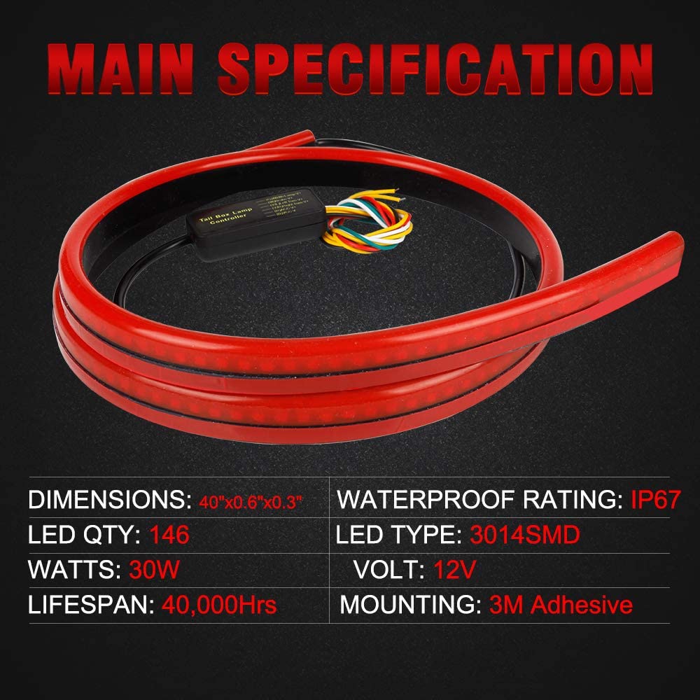 LED Spoiler - Universal Rear Lip Kit Shopzyx